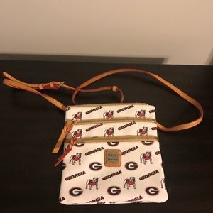Dooney & Bourke University of Georgia Bulldogs Triple ZipCrossbody Purse